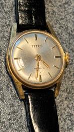 Titus gouden horloge met nieuwe horlogeband!, Verzenden, Zo goed als nieuw