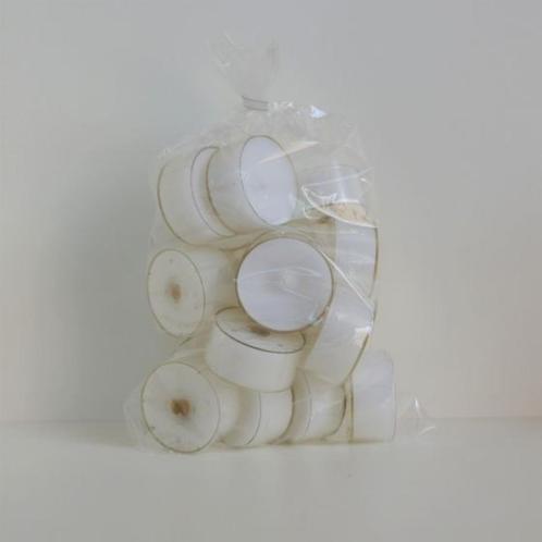Waxinelichtjes wit 6 cm 20stuks zak waxine stoer sober, Huis en Inrichting, Woonaccessoires | Kandelaars en Kaarsen, Nieuw, Kaars
