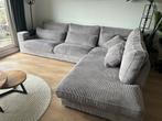 Ribstof (hoek)bank met lounge, Huis en Inrichting, Banken | Complete zithoeken, Ophalen, Gebruikt