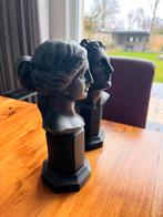 Bronzen Empire hoofden - set van twee, Ophalen of Verzenden