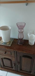 3 vazen, Gebruikt, Overige kleuren, Ophalen of Verzenden, Glas