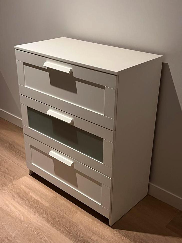 Witte IKEA Malm ladekast, Huis en Inrichting, Kasten | Ladekasten, Zo goed als nieuw, Minder dan 100 cm, 50 tot 100 cm, 25 tot 50 cm