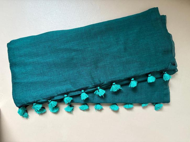 Indiaase Sari, Saree NIEUW, Kleding | Dames, Gelegenheidskleding, Zo goed als nieuw, Overige typen, Blauw, Ophalen of Verzenden