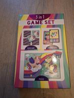 3 in 1 game set Eenhoorn, Een of twee spelers, Ophalen of Verzenden, Nieuw