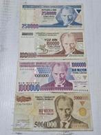 Turkije  Lira Biljetten Lot (4 stuks), Postzegels en Munten, Bankbiljetten | Europa | Niet-Eurobiljetten, Ophalen of Verzenden