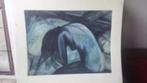 Orig. Janna Schaeffer acrylverf op papier figuratief naakt., Antiek en Kunst, Ophalen