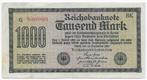 Duitsland 1000 Mark 1922 P76, Postzegels en Munten, Los biljet, Duitsland, Verzenden