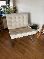 Barcelona stoel wit leder, Huis en Inrichting, Fauteuils, Ophalen, Minder dan 75 cm, Leer, Zo goed als nieuw
