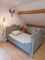 Antiek sfeervol bed, Ophalen, 85 tot 100 cm, Gebruikt, Matras
