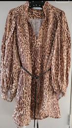 Zimmermann panterprint jurk maat 3/l, Bruin, Zo goed als nieuw, Onder de knie, Ophalen