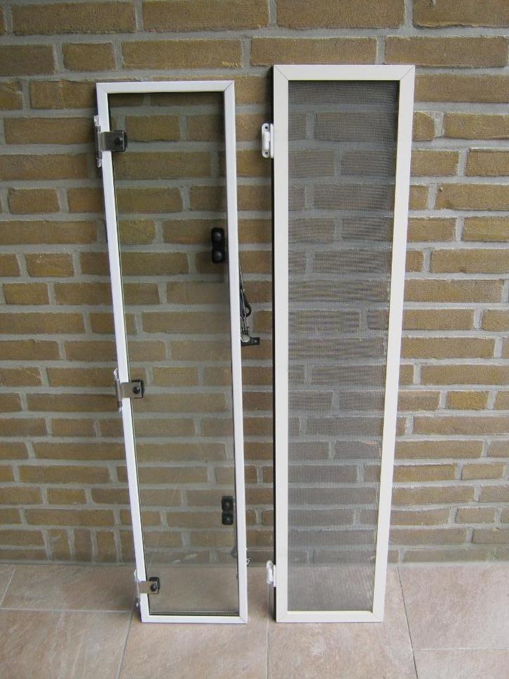 Hardglazen klepraam wit aluminium met isolatieglas en hor, Doe-het-zelf en Verbouw, Glas en Ramen, Zo goed als nieuw, Gevelraam of Ruit