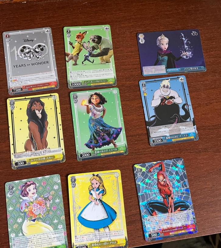 Disney 100 Weis Schwartz Japanse Kaarten, Hobby en Vrije tijd, Verzamelkaartspellen | Overige, Nieuw, Meerdere kaarten, Ophalen of Verzenden