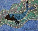 Origineel Handgeschilderd Schilderij Walvis 24 x 30 cm Nieuw, Minder dan 50 cm, ., Nieuw, Ophalen of Verzenden