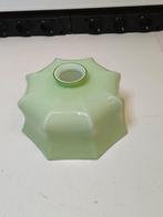 Antiek Mint Groen Glazen Lampenkap 8-kantig