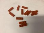 Lego plaat 1x3 donker oranje, Ophalen of Verzenden, Gebruikt, Losse stenen, Lego
