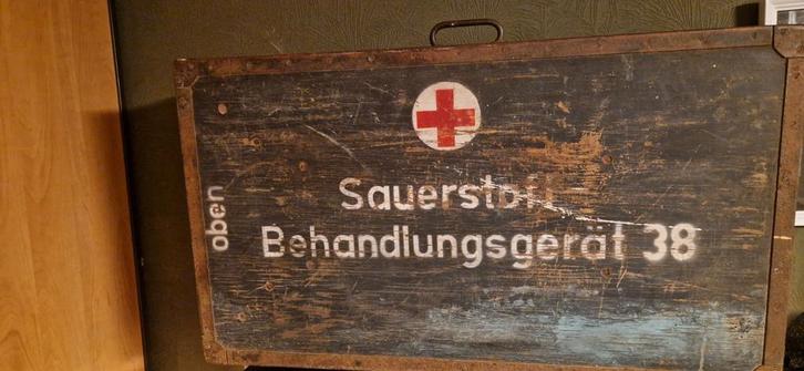 WW2 Sanitater medic sauerstoff Behandlungsgerät 38 Koffer, Verzamelen, Militaria | Tweede Wereldoorlog, Landmacht, Kist of Geocache