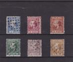 31.  1867 - 1868,  Koning Willem  III, nrs. 7 - 12,  gebr., Verzenden, T/m 1940, Gestempeld