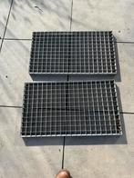 2 schoonloop roosters 40x70 cm, Tuin en Terras, Deurmatten, Ophalen, Gebruikt, Gietijzer, Schoonloopmat