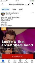 Bouke & Elvis maters band, Tickets en Kaartjes, Concerten | Overige, April, Twee personen