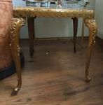 Set van 2 Marmeren Bijzettafels met Gouden Pootjes, Ophalen, Minder dan 55 cm, Gebruikt, Marmer mimi
