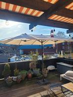 Grote Rechthoekige Parasol - 3.90m x 2.80m, Ophalen, Verstelbaar, Gebruikt, Stokparasol