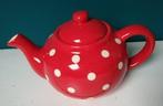 Rood met witte stippen theepot, Ophalen of Verzenden, Gebruikt, Overige stijlen, Overige typen