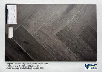 Visgraat Plak Pvc Zwart 2,5mm dik Zwaar woon project gebruik beschikbaar voor biedingen