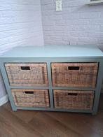 kastje met 4 rieten manden / ophalen, Huis en Inrichting, Kasten | Ladekasten, Gebruikt, Verzenden, 50 tot 100 cm, 3 of 4 laden