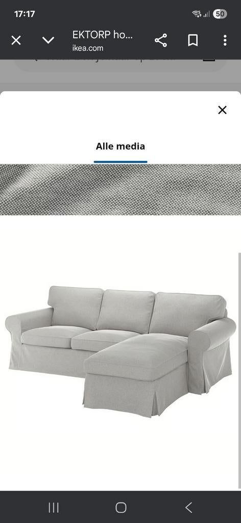 Ektorp hoes 3 zits met lounge en een stoel, Ophalen of Verzenden, 75 tot 100 cm