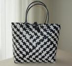 Stevige gevlochten mand/shopper met hengsel, Ophalen of Verzenden, Nieuw, Overige kleuren, Shopper
