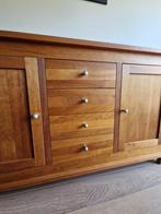 Houten Dressoir met 4 lades en 2 deuren, Ophalen, Gebruikt, 150 tot 200 cm, Warm, huiselijk