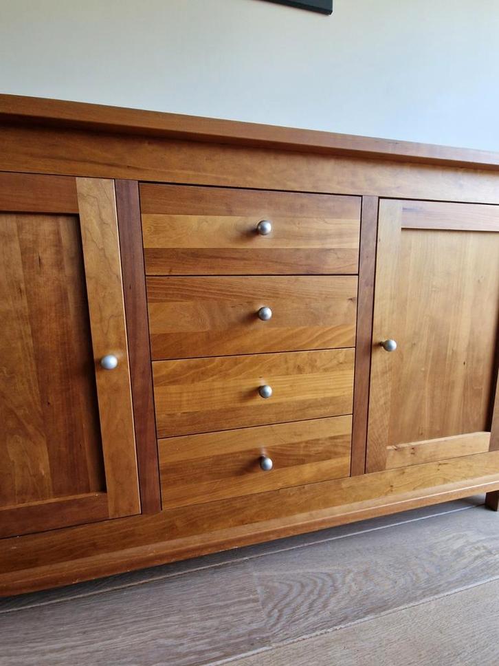 Houten Dressoir met 4 lades en 2 deuren, Huis en Inrichting, Kasten | Dressoirs, Gebruikt, 150 tot 200 cm, 25 tot 50 cm, Met lade(s)
