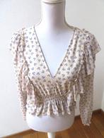 J55 PULL & BEAR nieuwe korte blouse top beige lila S 36, Kleding | Dames, Blouses en Tunieken, Beige, Nieuw, Ophalen of Verzenden
