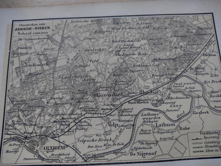K 10 / Arnhem / Dieren/ Rheden  Foto Litho 1887, Antiek en Kunst, Kunst | Litho's en Zeefdrukken, Ophalen of Verzenden