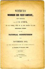 Withuys'woorden der feest-cantate, Ophalen of Verzenden, Zo goed als nieuw, Algemeen