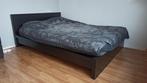 Malm bed ikea 140 x 200 zwartbruin, Ophalen, Gebruikt, Zwart, Tweepersoons