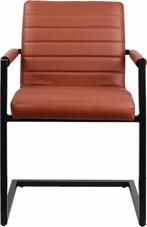 6x Feel Home eetkamerstoel Conference Echt Leer! Lichtbruin, Ophalen, Gebruikt, Bruin, Leer