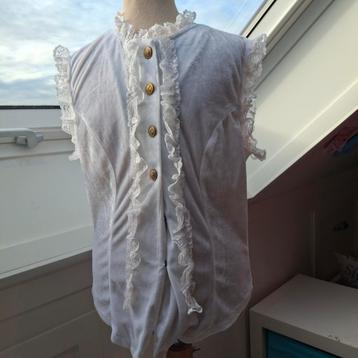 Wit blousje  met ruches - Funny Fashion maat 40 42  beschikbaar voor biedingen