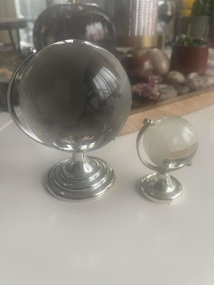 Glazen Wereldbol Decoratie, Huis en Inrichting, Woonaccessoires | Wereldbollen, Zo goed als nieuw, Ophalen of Verzenden