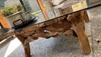 Mooie salon tafel met glazen plaat., Ophalen, Vierkant, 50 tot 100 cm, Zo goed als nieuw