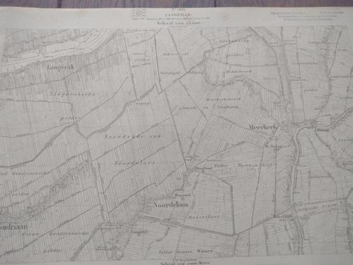 505 Langerak Meerkerk Noordeloos Goudriaan Plattegrond 1913, Antiek en Kunst, Kunst | Litho's en Zeefdrukken, Ophalen of Verzenden