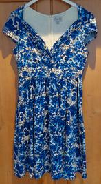 Lindy Bop Jurk - Maat 38/40 - Blauwe Bloemen, Kleding | Dames, Maat 38/40 (M), Blauw, Ophalen of Verzenden, Zo goed als nieuw