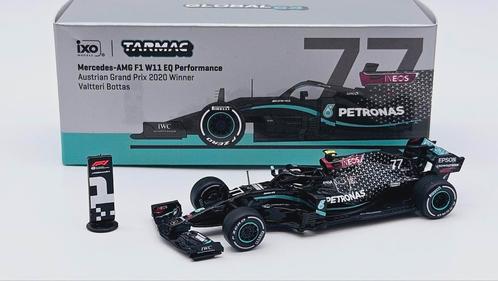 Tarmac 2020 Mercedes Benz AMG F1 W11 EQ Performance #77 Valt, Hobby en Vrije tijd, Modelauto's | Overige schalen, Nieuw, Ophalen of Verzenden