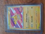 Indonesische pikachu pokemonkaart, Ophalen of Verzenden, Nieuw, Losse kaart, Foil