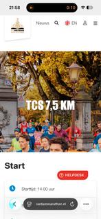 1 ticket tcs marathon amsterdam 7.5 km, Eén persoon, Ticket of Toegangskaart