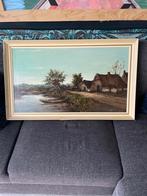 Schilderij met landschap en boten, Ophalen