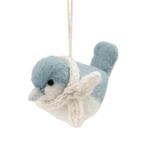Hanger grijs vilten vogeltje ook in andere kleuren leuk kado, -, -, Nieuw, Ophalen of Verzenden