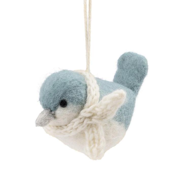 Hanger grijs vilten vogeltje ook in andere kleuren leuk kado, Huis en Inrichting, Woonaccessoires | Overige, Nieuw, Ophalen of Verzenden