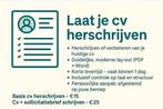 Hulp bij CV (curriculum vitae) herschrijven of opstellen