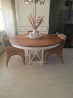 Teak Eettafel 150cm, Huis en Inrichting, Tafels | Eettafels, Ophalen, Rond, 100 tot 150 cm, 100 tot 150 cm